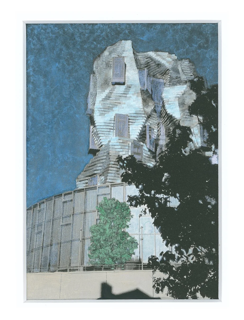 LUMA Arles (un foyer dans la maison de l’art), pris de vue appareil photo argentique, papier aquarelle peint a la main, unique 
