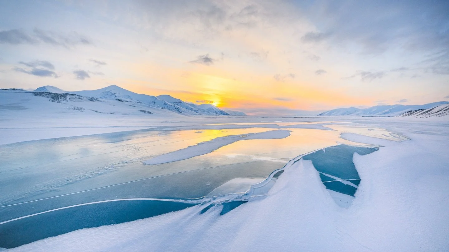 Beautiful scenery by the sea ice in one of my favourite fjords on Svalbard, Van Mijen. I&rsquo;m slowly getting back to my winter photos. It hasn&rsquo;t been the easiest season weather-wise, with very little snow cover and warm temperatures, but I s