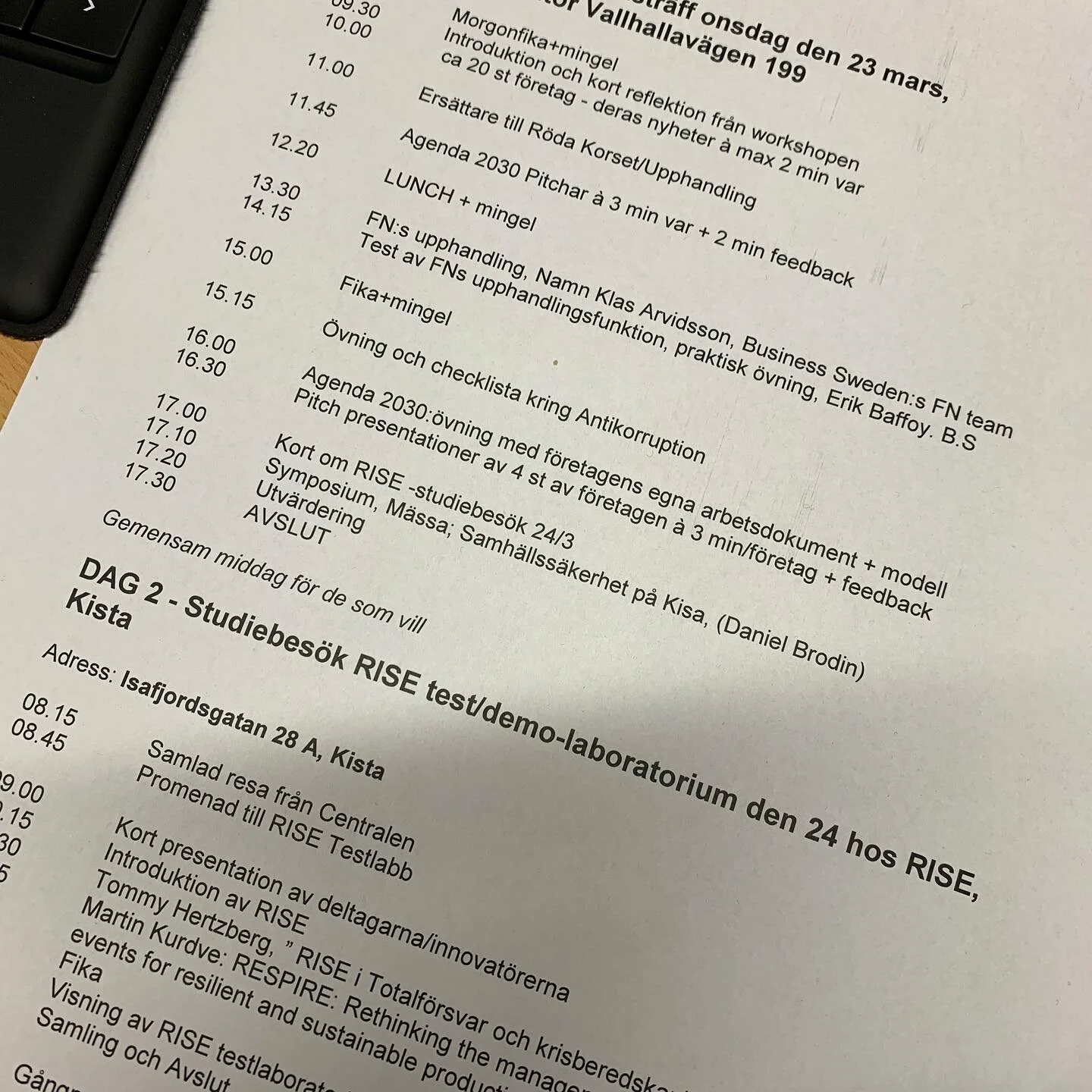 Ett fullsp&auml;ckat schema, intressanta f&ouml;redrag, g&ouml;tt n&auml;tverkande och full fram&aring;t signeras denna dag med sustaidg&auml;nget!
Tack Felix f&ouml;r ett fantastiskt m&ouml;te. Ska bli mycket roligt att jobba med dig och se vad det 