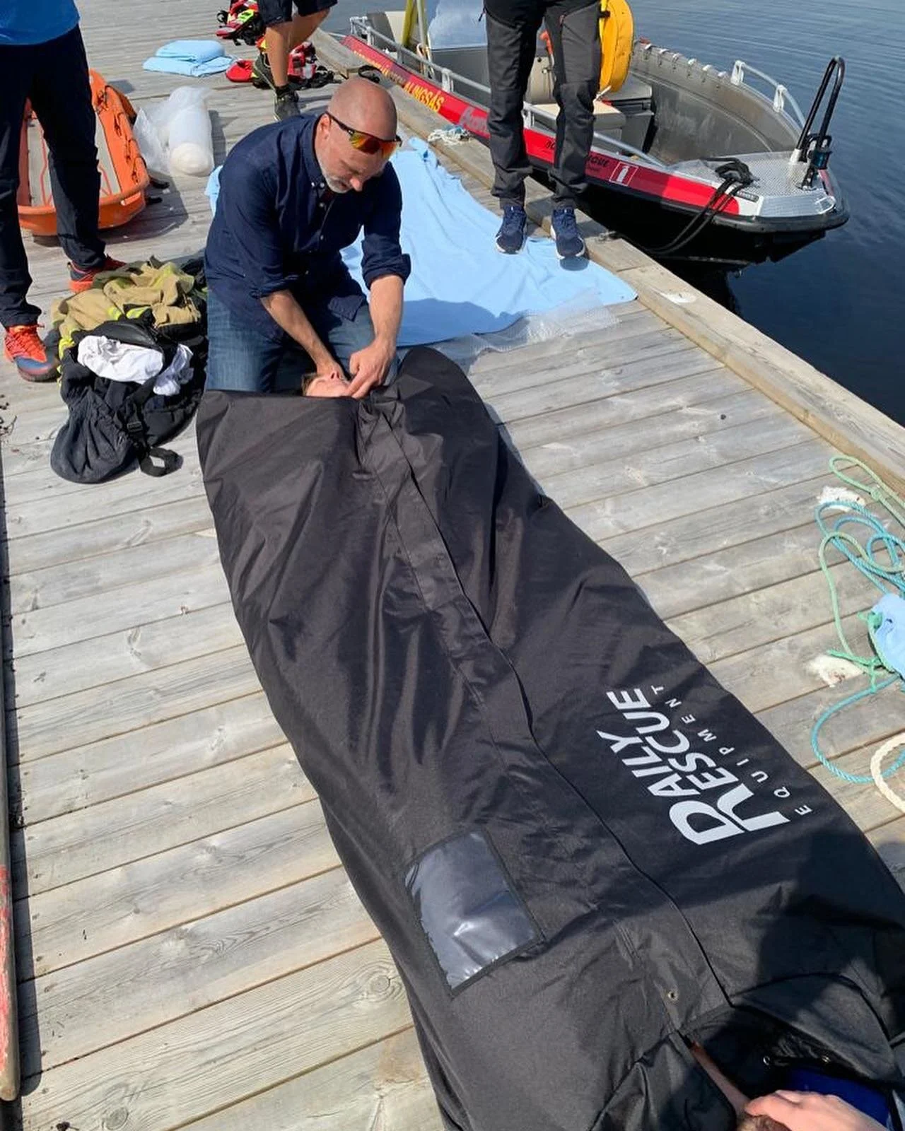 Tack r&auml;ddningstj&auml;nsten i Alings&aring;s och alla som medverkade p&aring; hypotermi&ouml;vningen i Mj&ouml;rn f&ouml;rra veckan. Vilka insatser, goda resultat och samverkan!