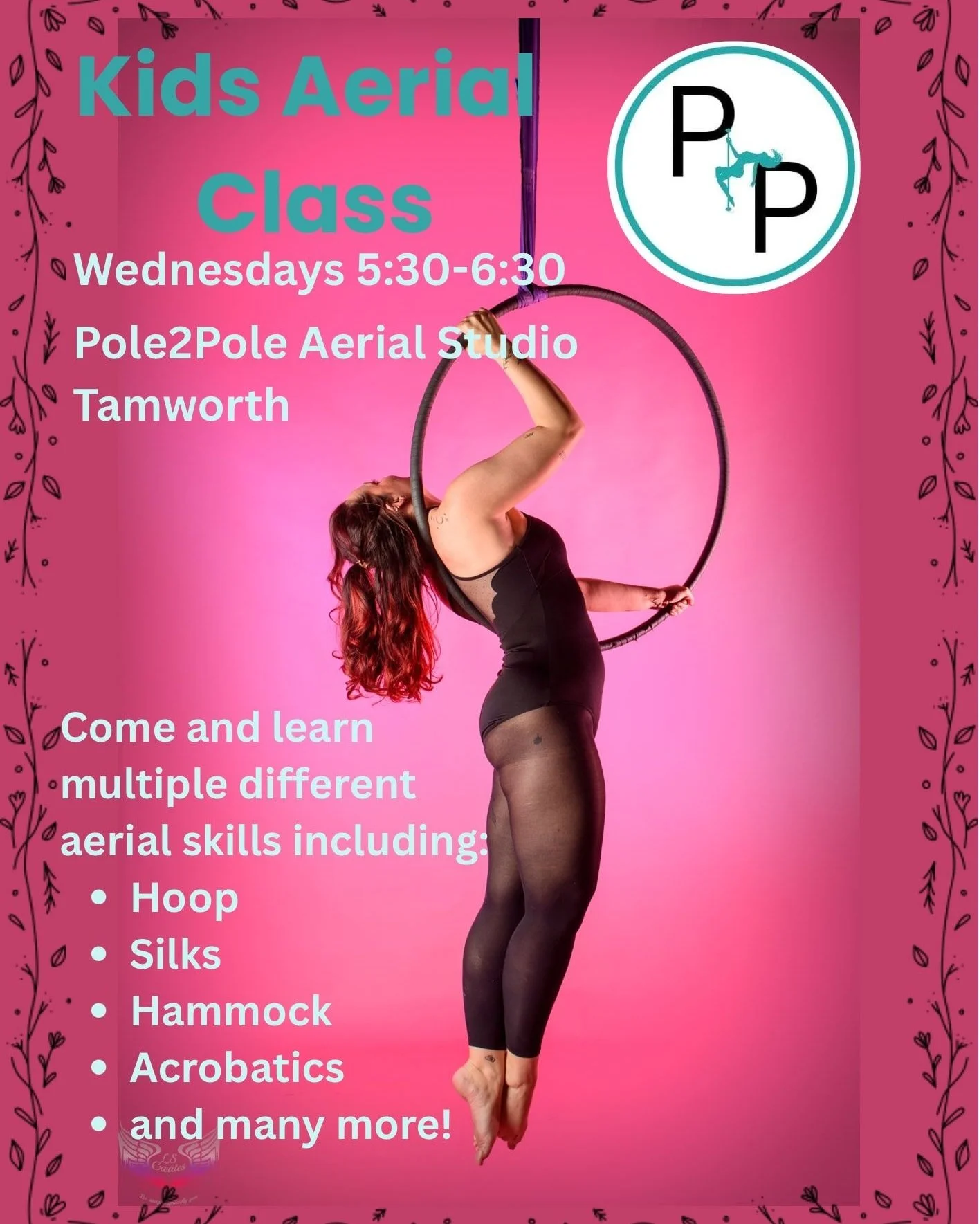 Aerial Kids classes, perfect for those new to the aerial world and wanting to try something new? Every Wednesday 5:30pm. We hope to see you there. #aerialhoop #aerialkidsclasses #kidsclasses