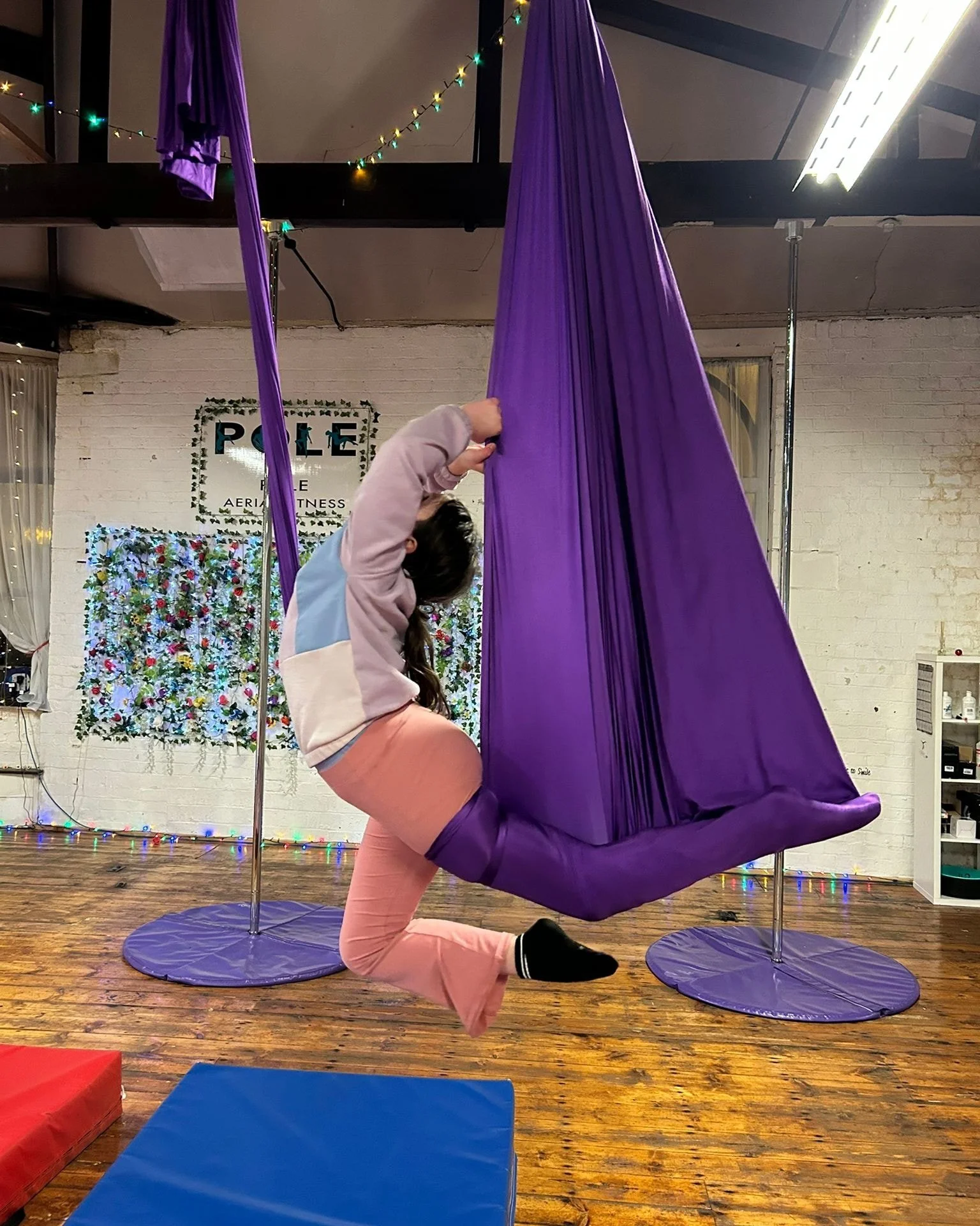 Aerial Kids classes, all levels available. Come along have fun, try something new. Sign up to our Teamup app to see availability. #aerialhoop #aerialkidsclasses #kidsfitness