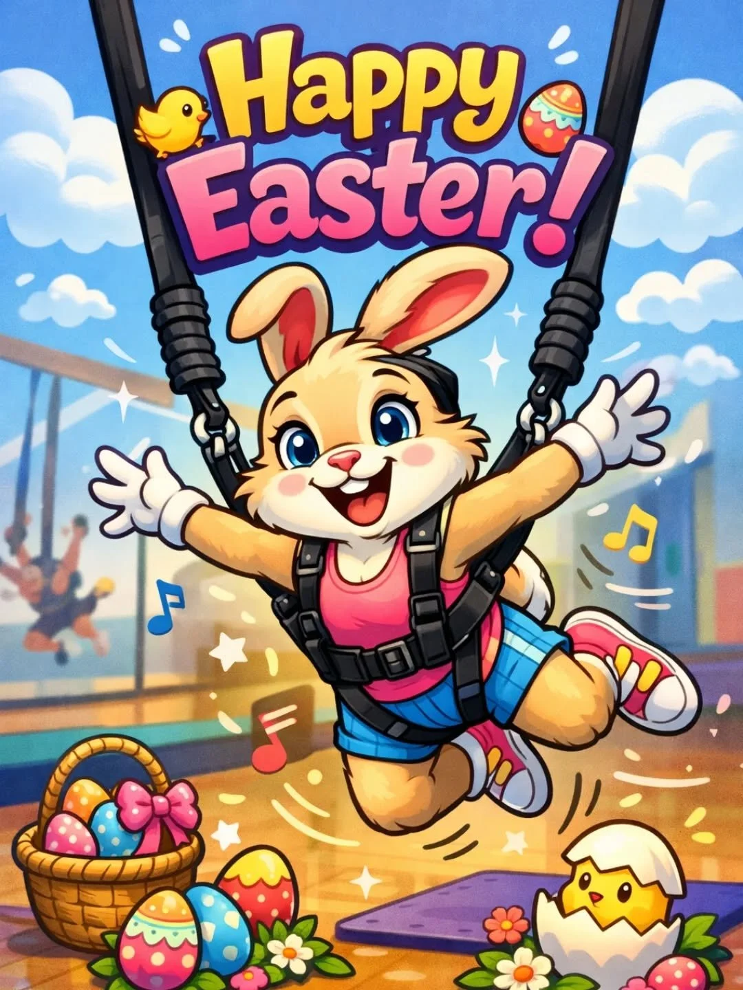 Happy easter from Pole2pole. 🐣🥚#easter bungeefit #polefitnessstudio