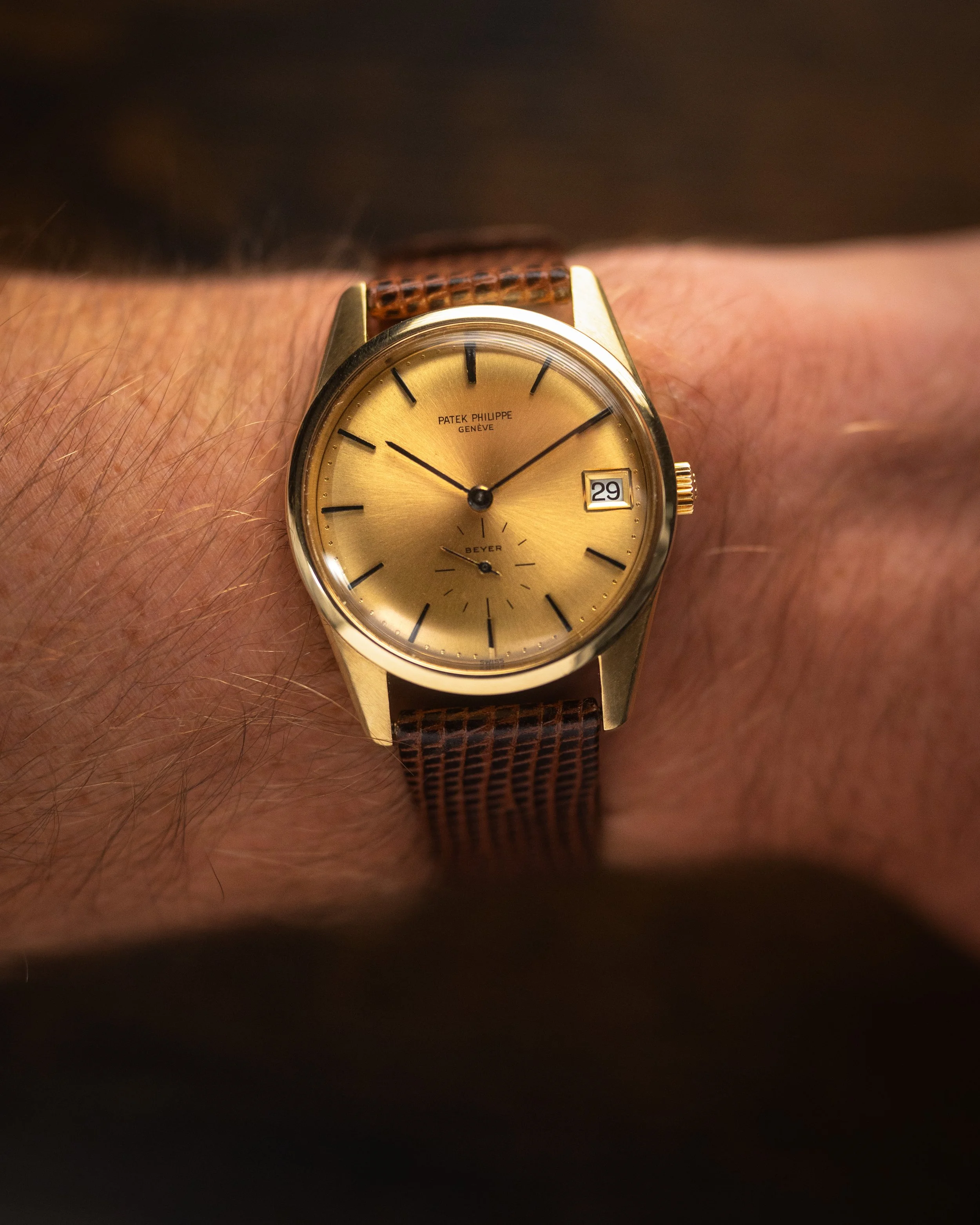 Patek Philippe Calatrava Ref.3558 - Beyer Signed Dial - Extract and Solid Gold Patek Buckle - 1968