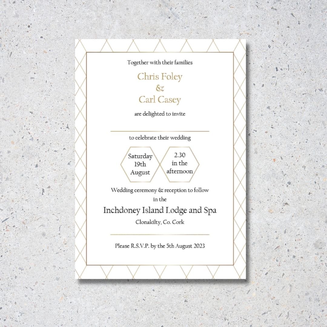 Honeycomb Heaven Wedding Invitation