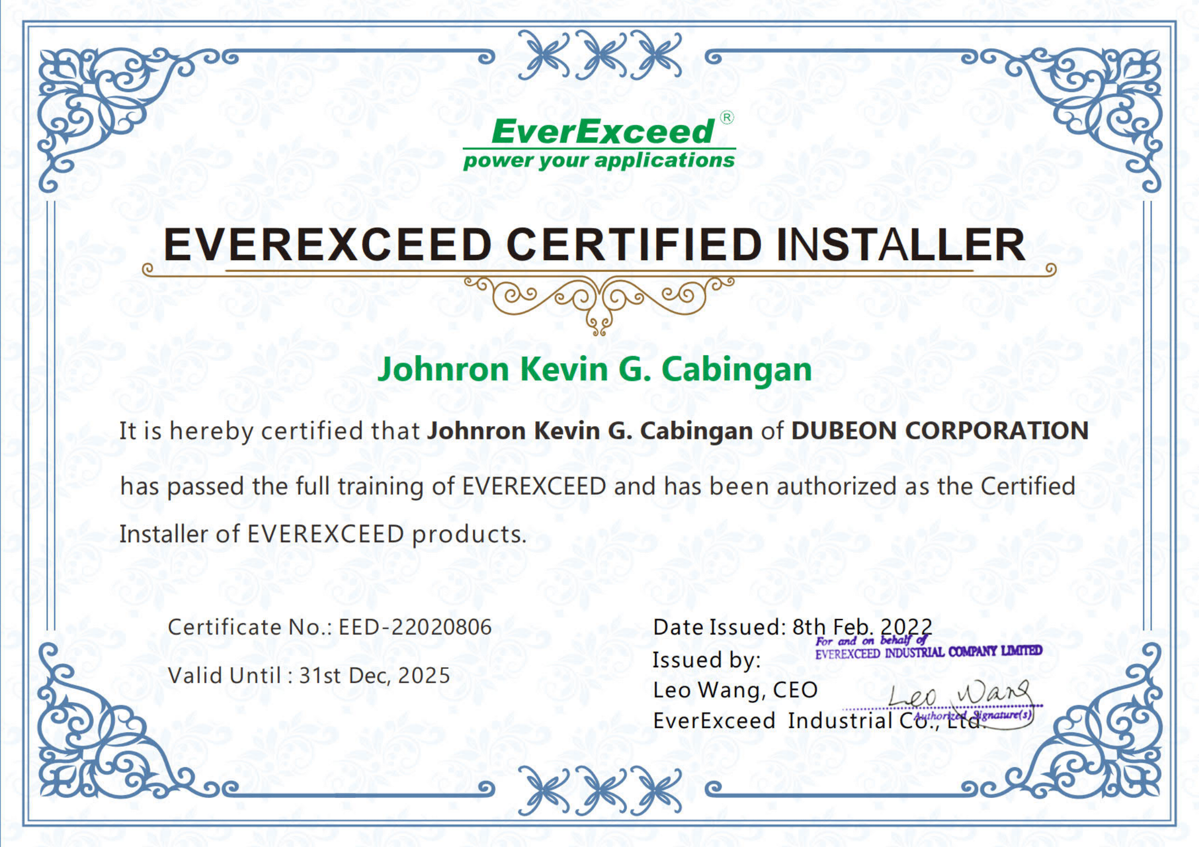 Certified Installer - Dubeon - Johnron Kevin G. Cabingan_1-1.png