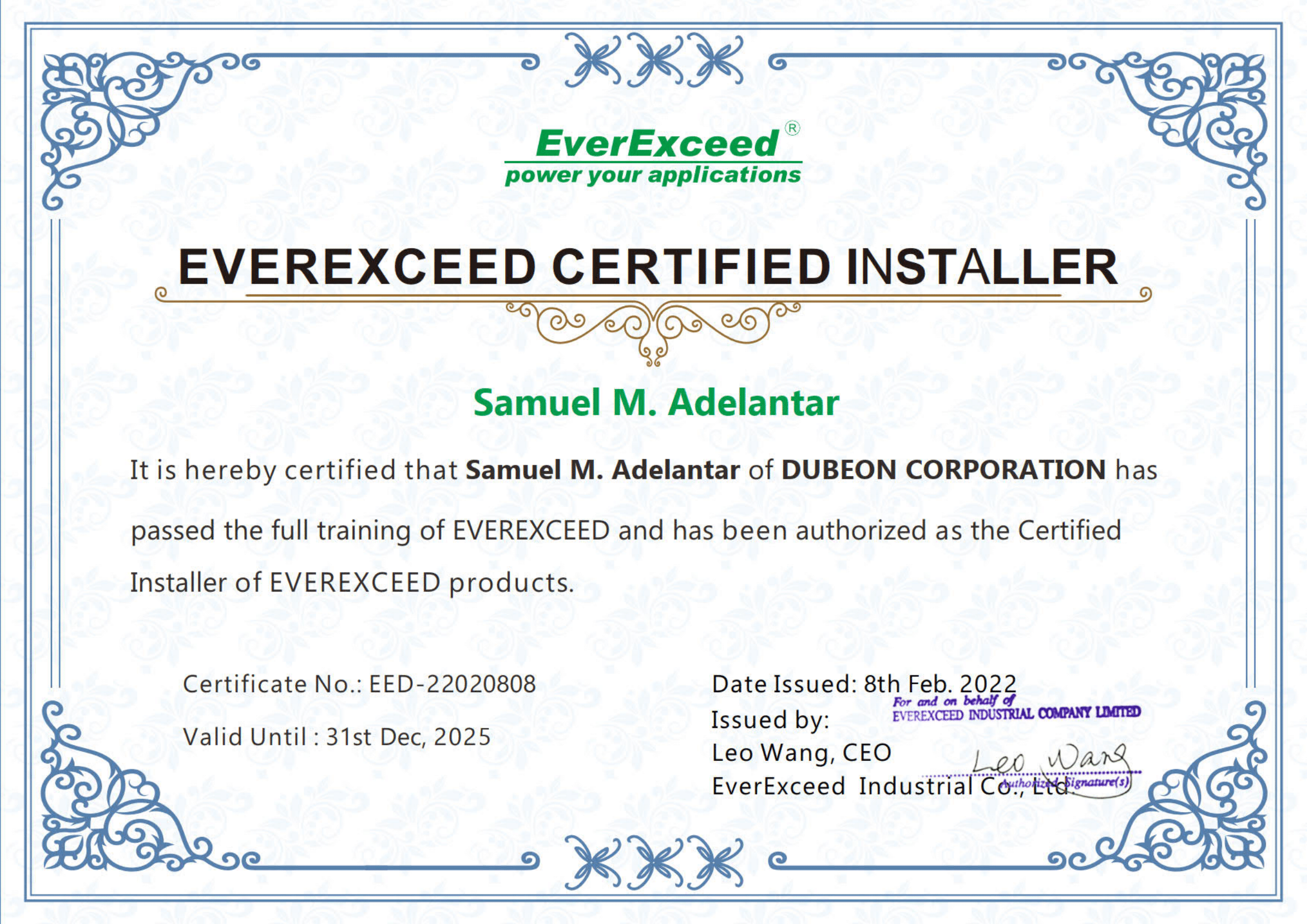Certified Installer - Dubeon - Samuel M. Adelantar_1-1.png