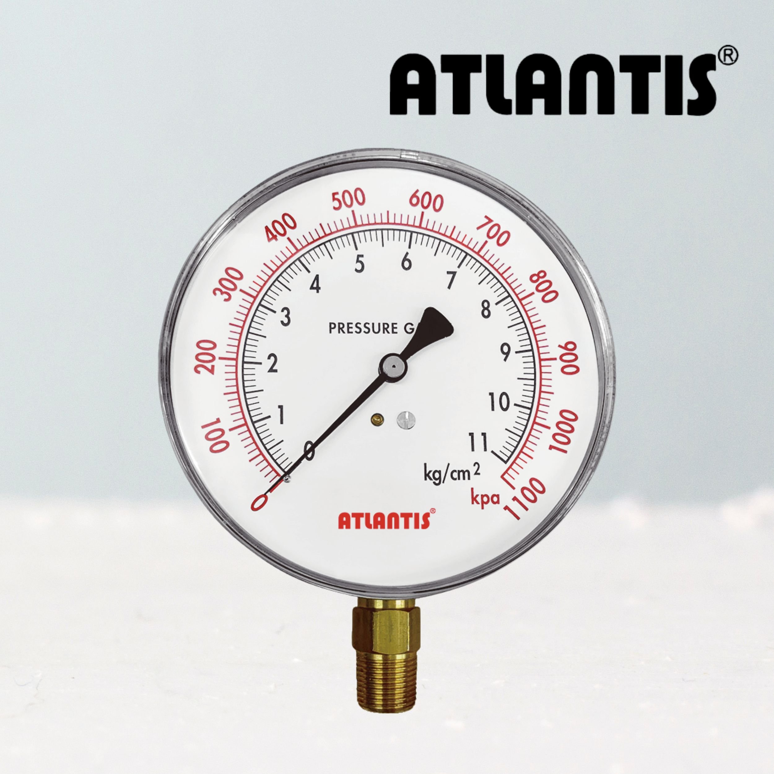 ATLANTIS 4.5/5”Stainless Steel Case Pressure Gauge With Zero Adjustment ZSC-4.5