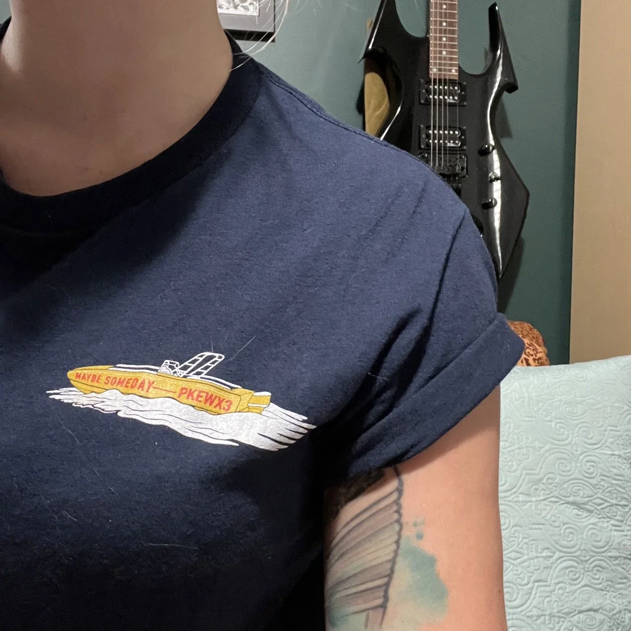 shirt design for Pkew Pkew Pkew's "Maybe Someday" single. (2022)