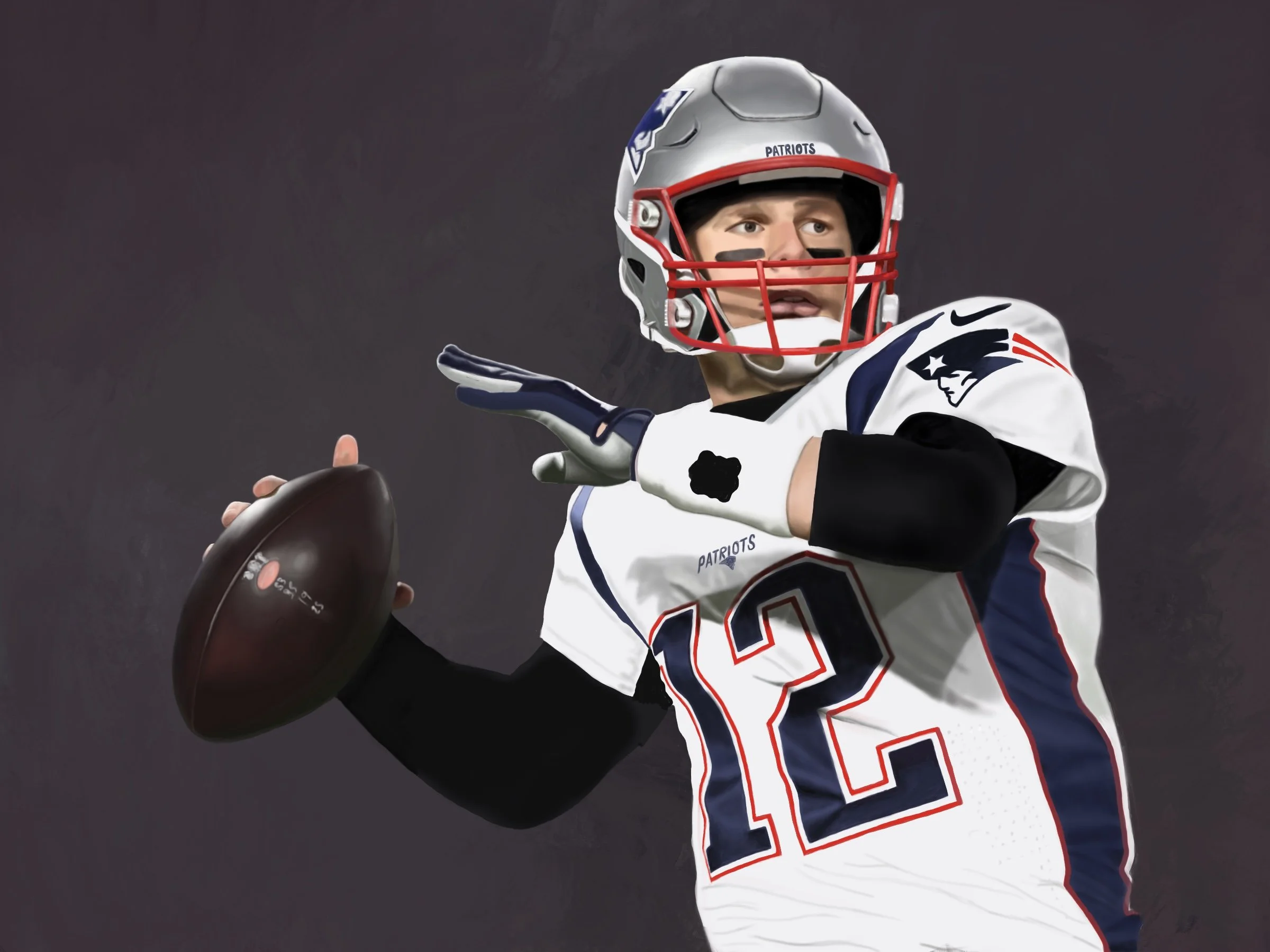 Tom Brady digital painting (2018)