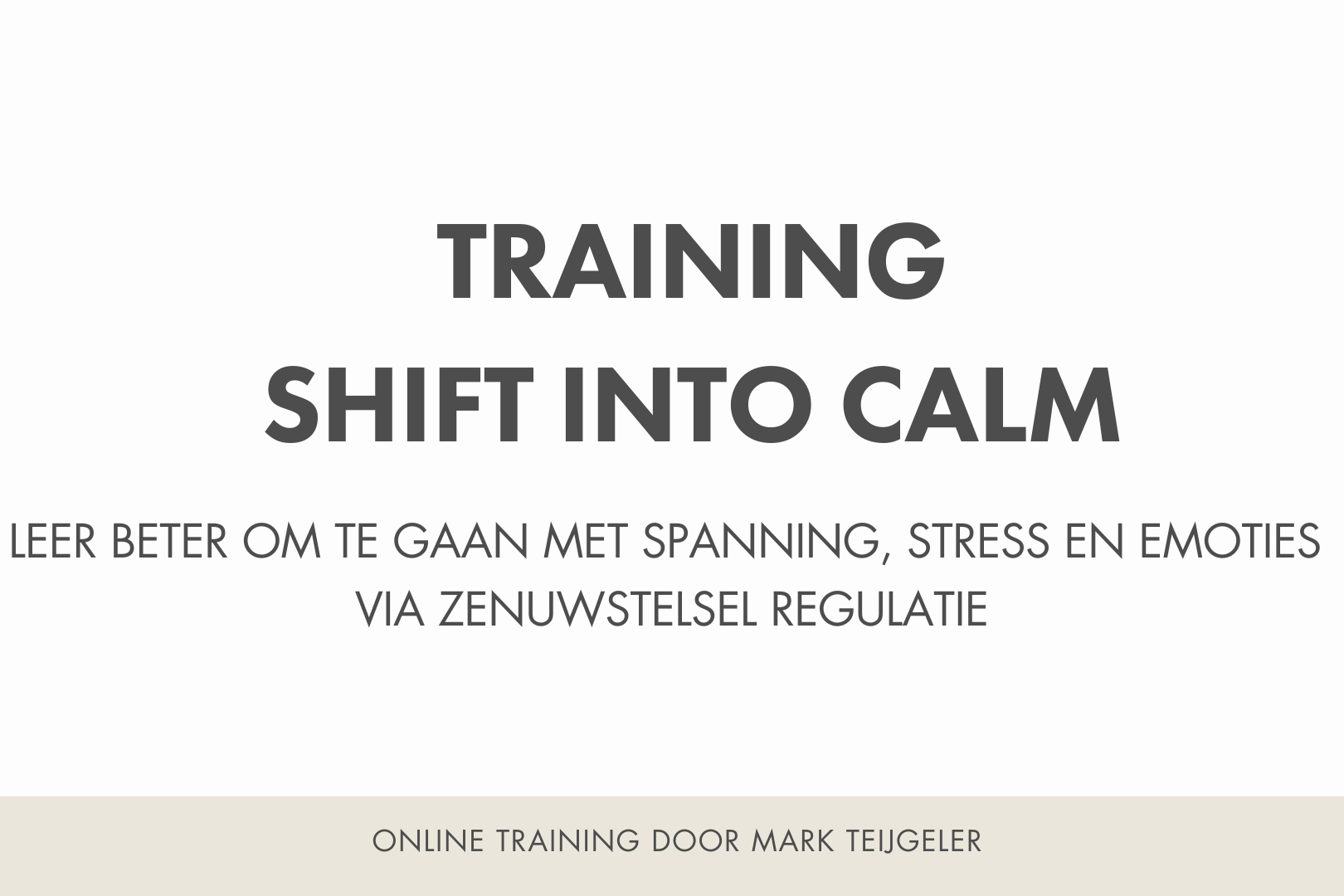 foto van training shift into calm