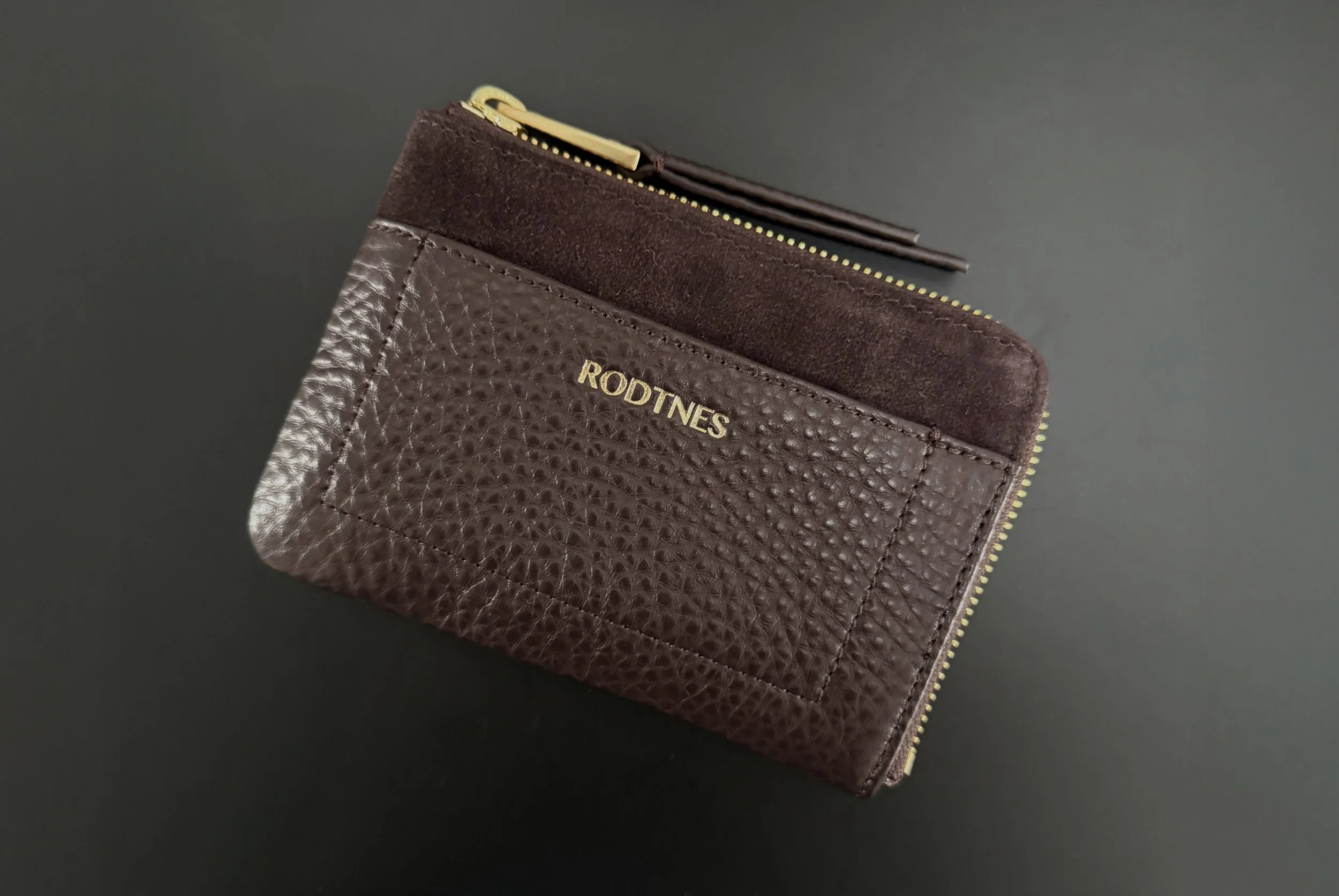 Poppy Wallet | Chocolate/Gold