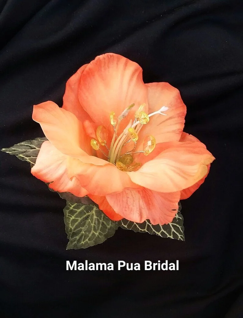 Hawaiian Hibiscus Tropical Real Touch hair flower clip