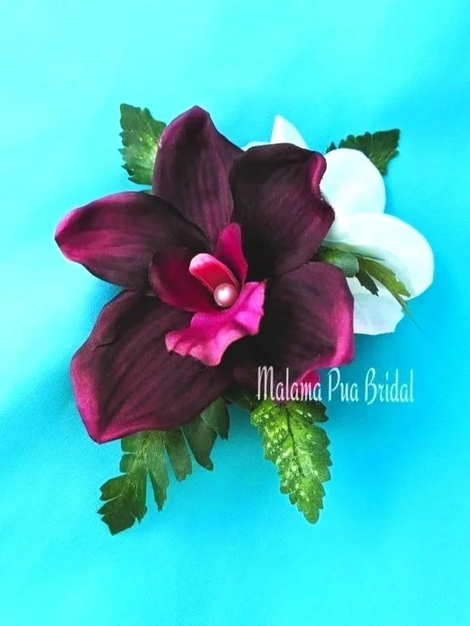 eggplant%2Bpurple%2Borchid%2Band%2Bwhite%2Bplumeria%2Bhair%2Bclip%2B%25282%2529.jpg