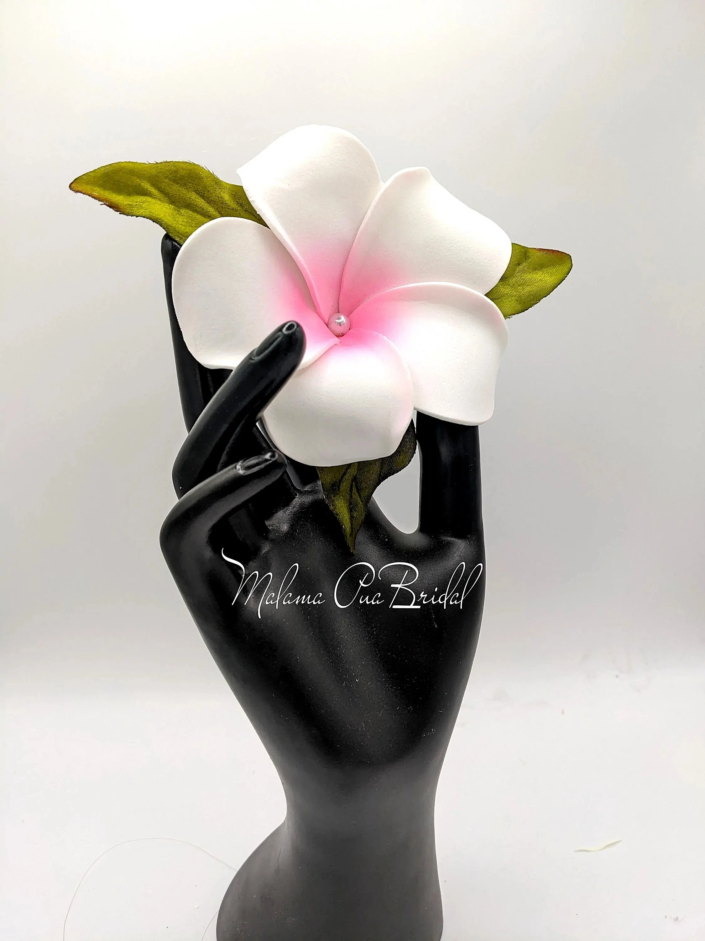 single foam plumeria pink center