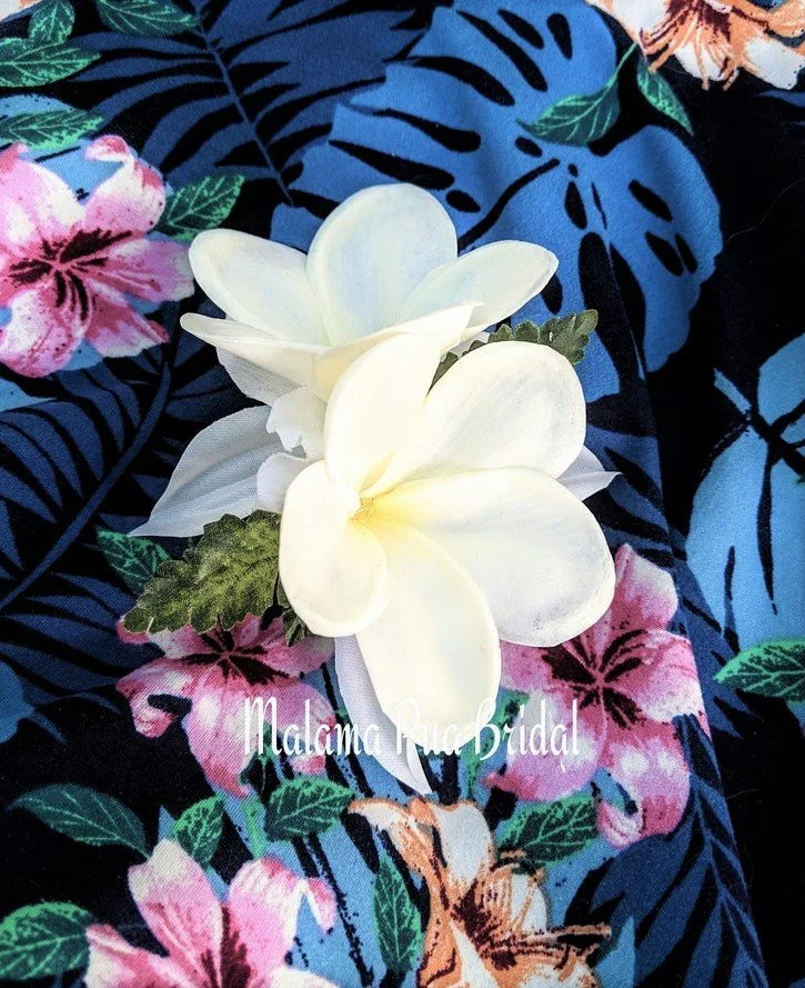 tropical silk flower hair clip