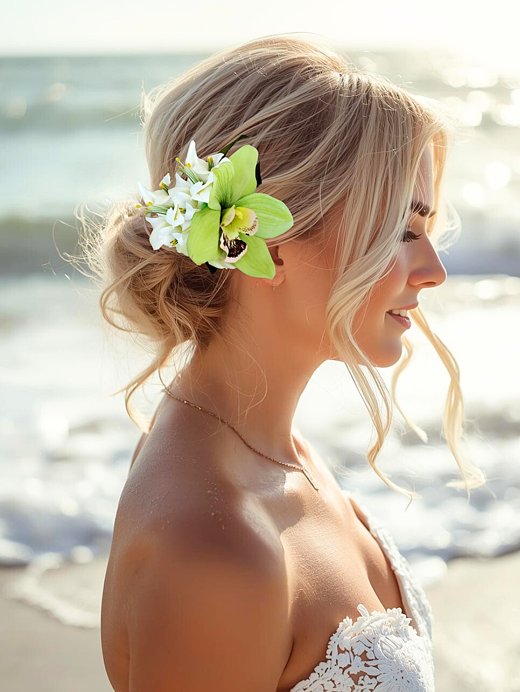 green orchid white lily32.png