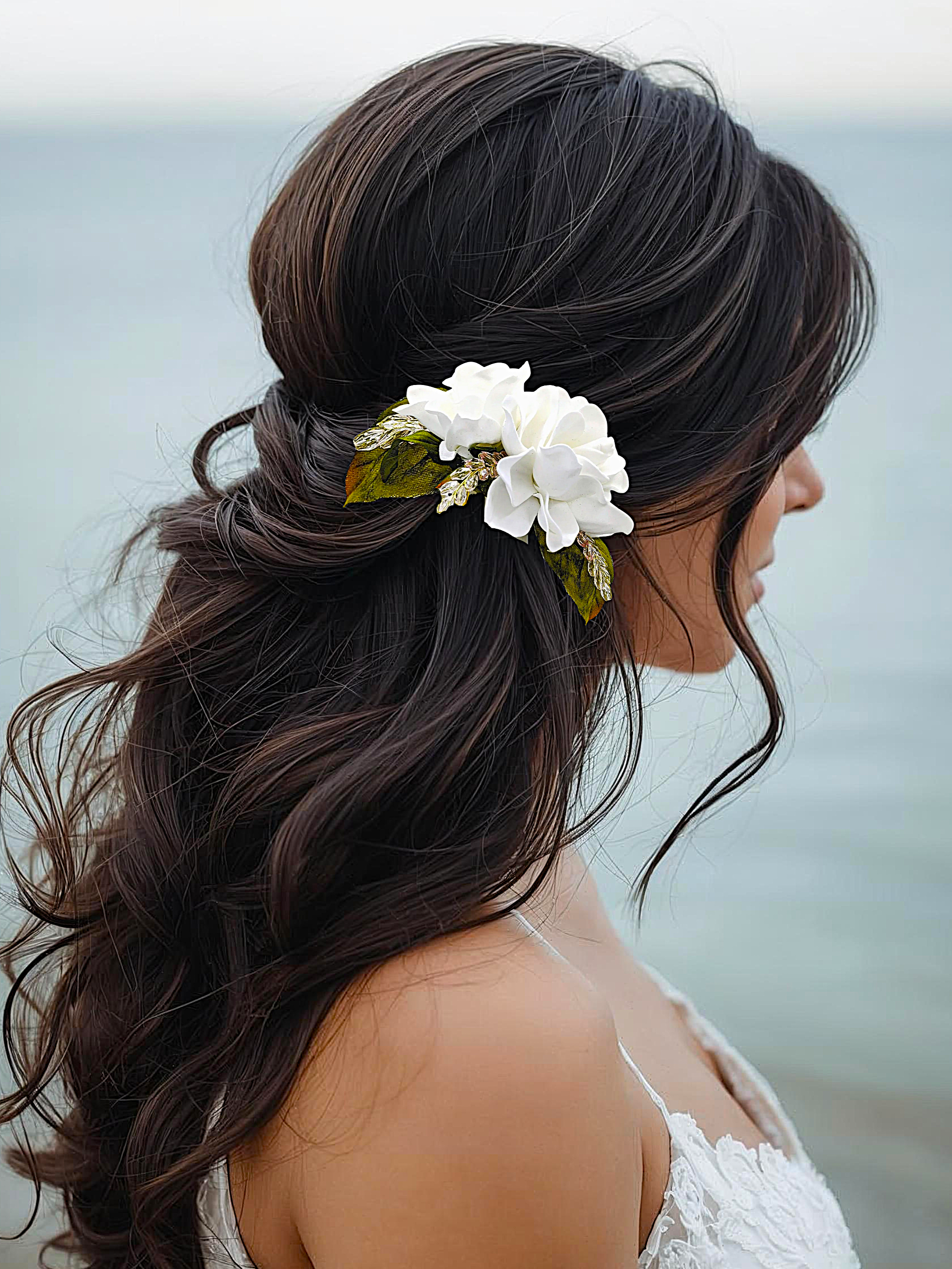 Bridal Headpiece with Gardenia