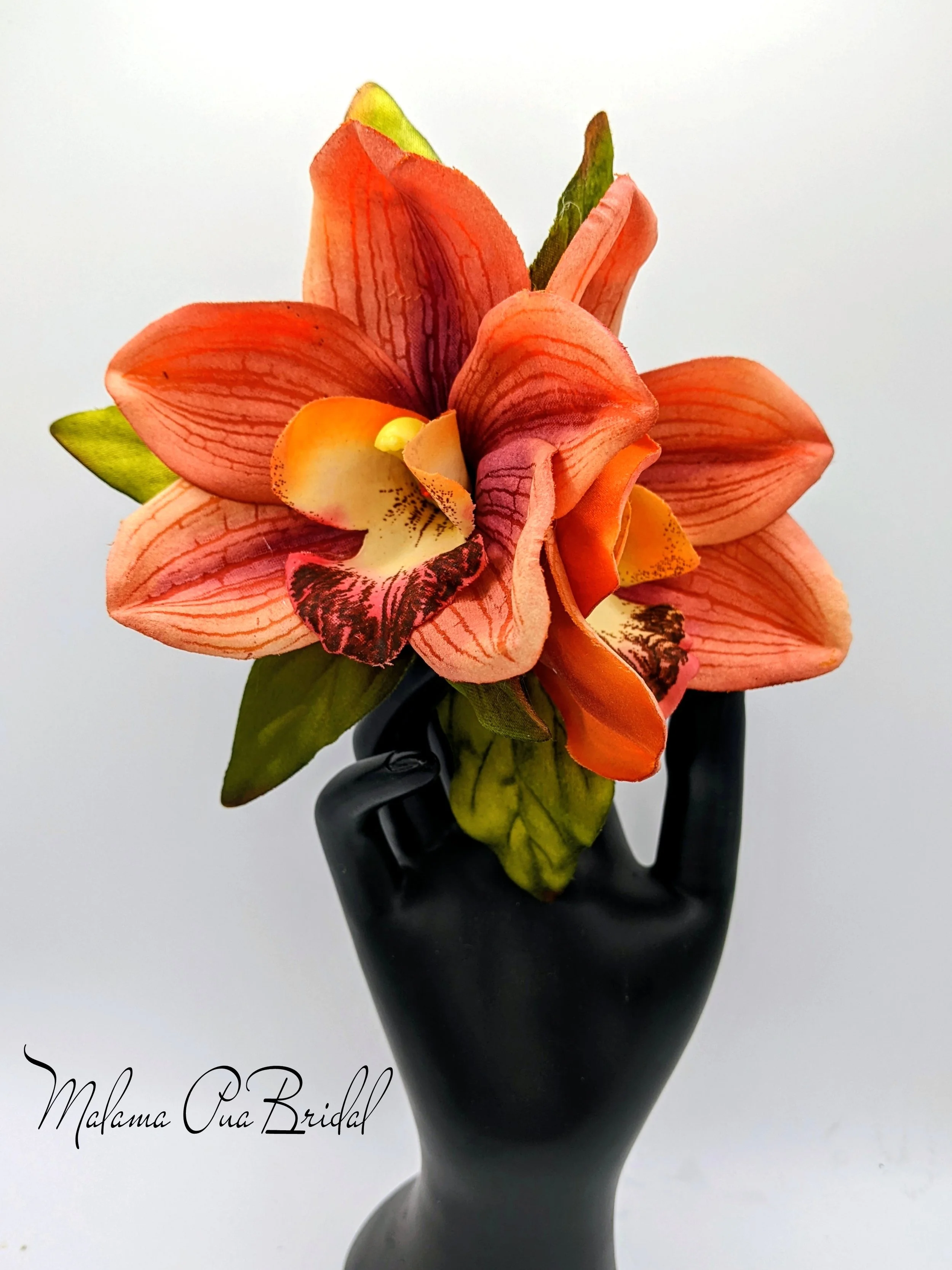 Real Touch Tropical orchid Bridal headpiece
