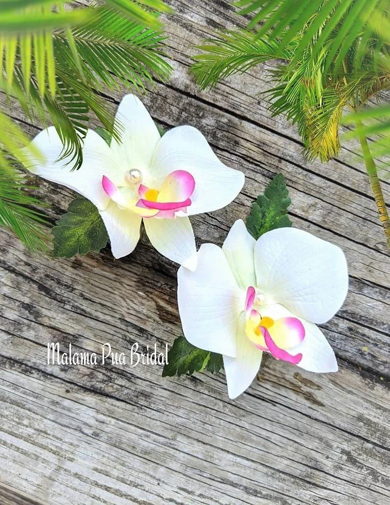 white orchid hair pin with pearl56.jpg