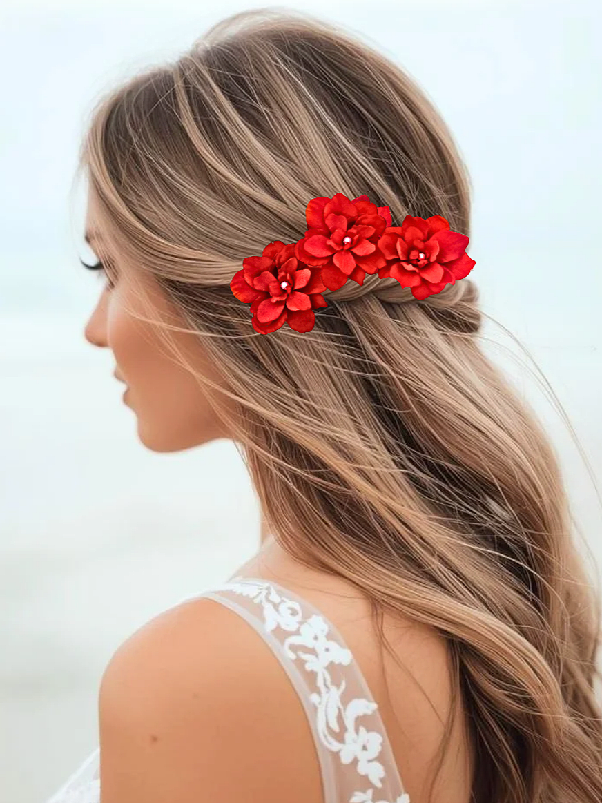 Silk Delphinium Hair Flowers