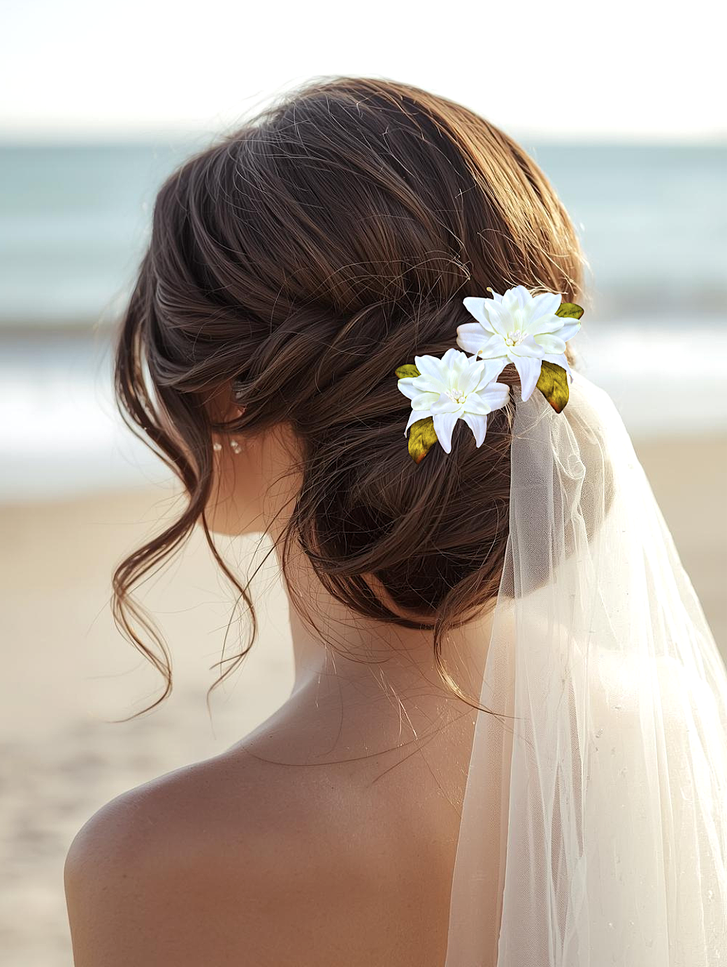 Petite Ivory Lily Bridal Hair Accessory