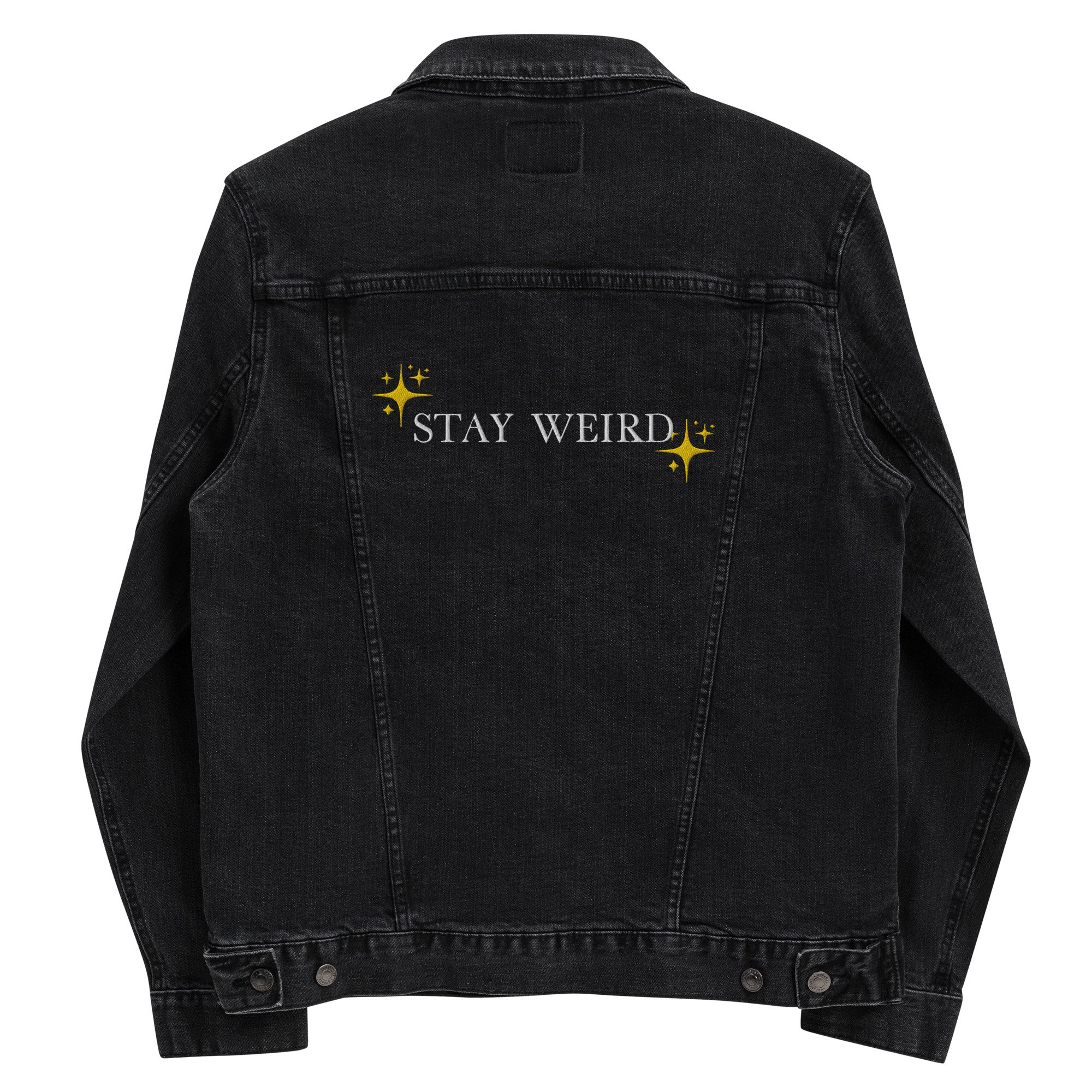 STAY WEIRD™ Embroidered Unisex Denim Jacket — Success Coach for Creative  Entrepreneurs & Photographers | Steph Zakas