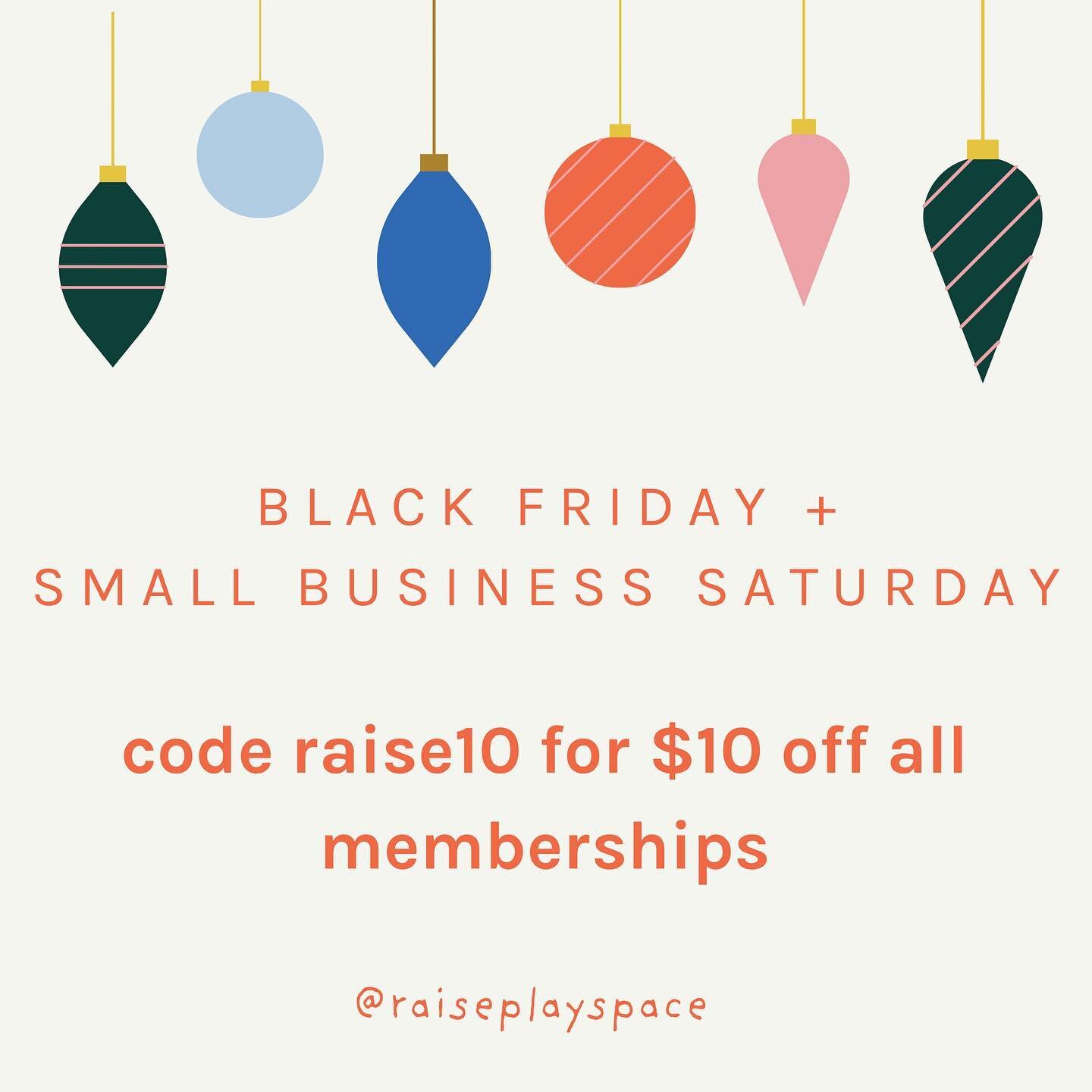 $50 for a $60 value, grab your memberships for Black Friday and Small Business Saturday 🥳✨