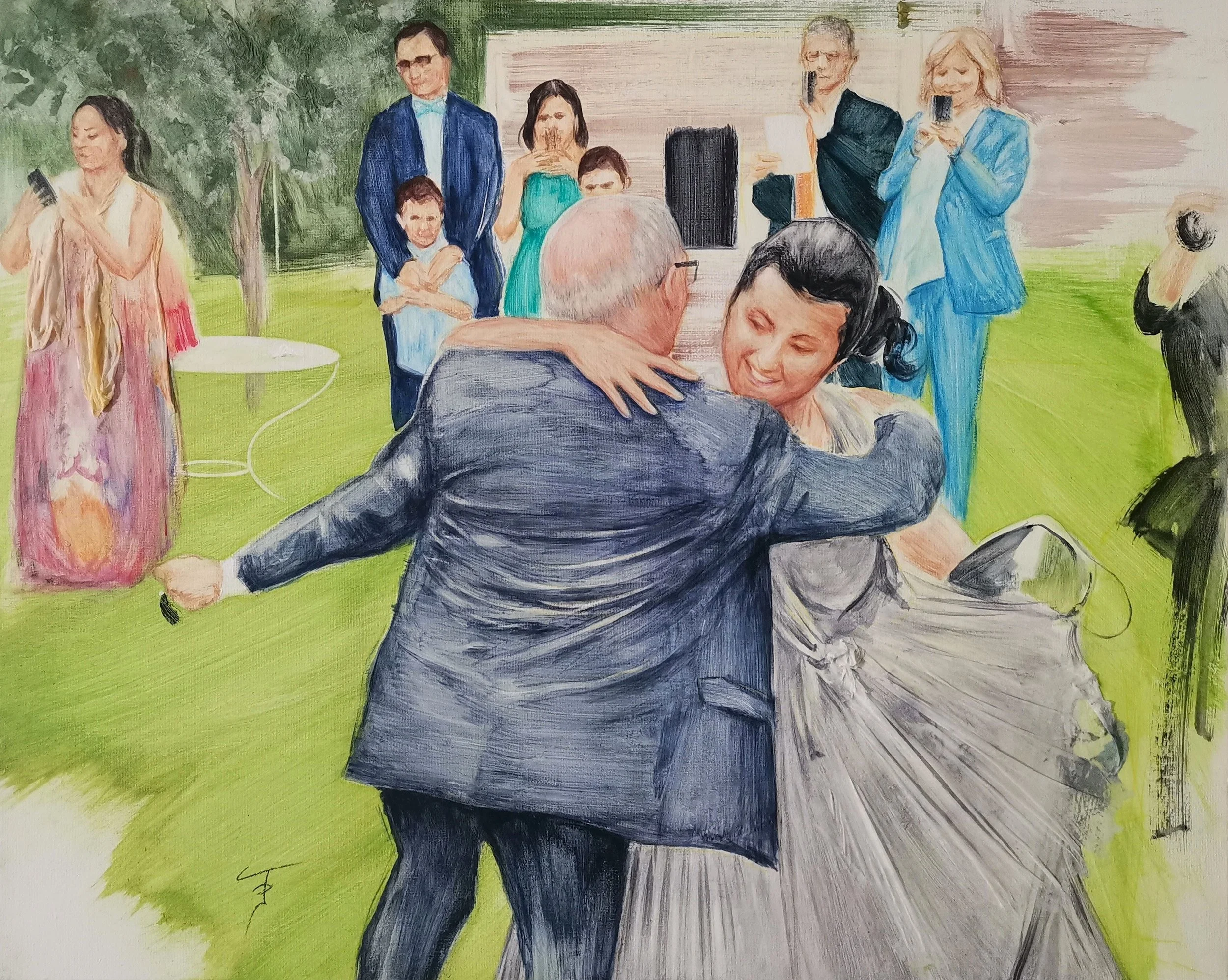 Aeterno, 2023, acrylic and paper on canvas, cm 40x50