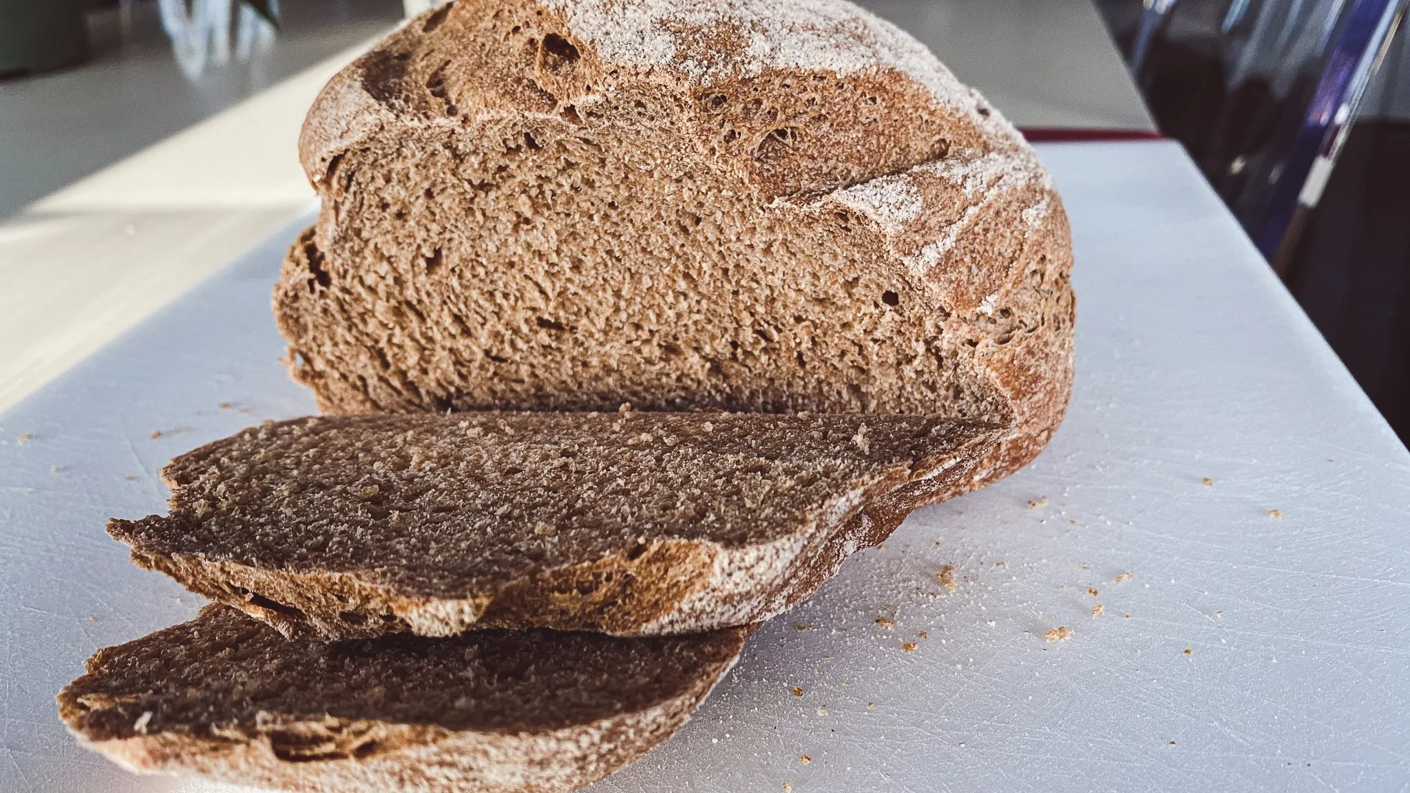 Whole Wheat Bread Loaf with slices
