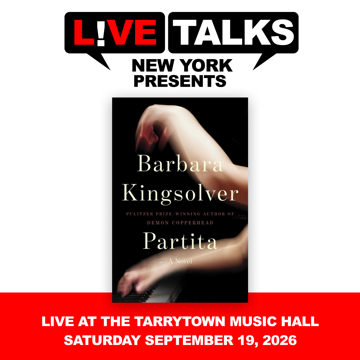 Barbara Kingsolver ‘Partita’ Launch Event
