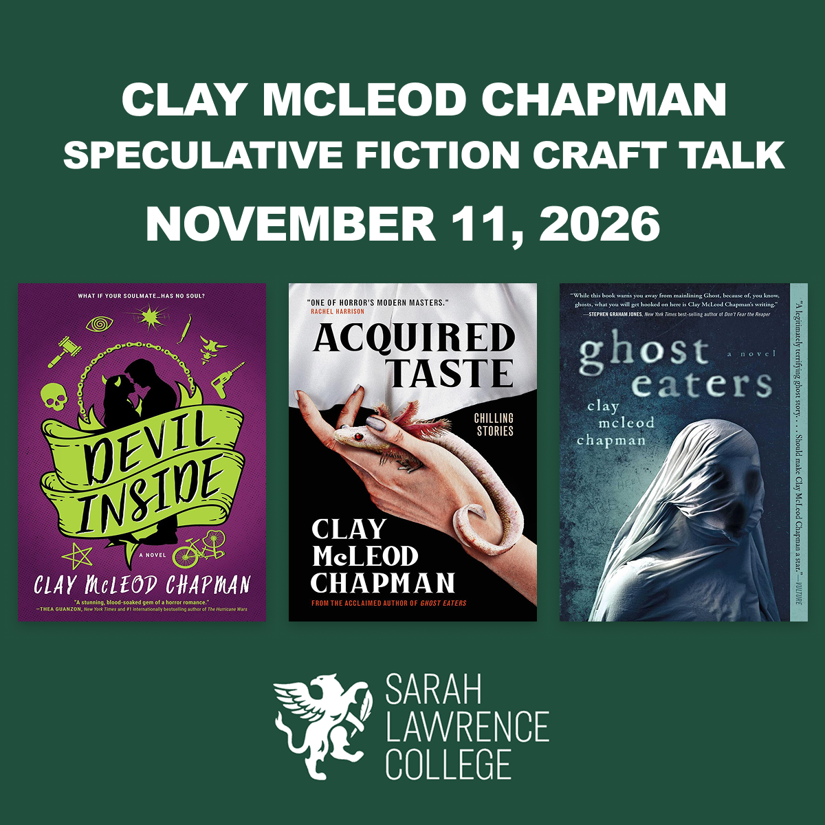 Clay McLeod Chapman: Speculative Fiction Craft Talk