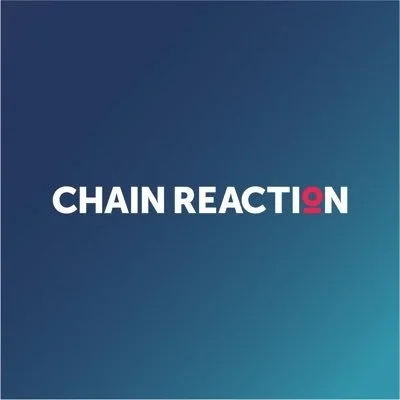 Chain Reaction logo on a blue background