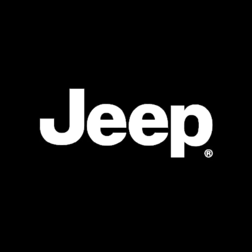 Jeep logo in black and white