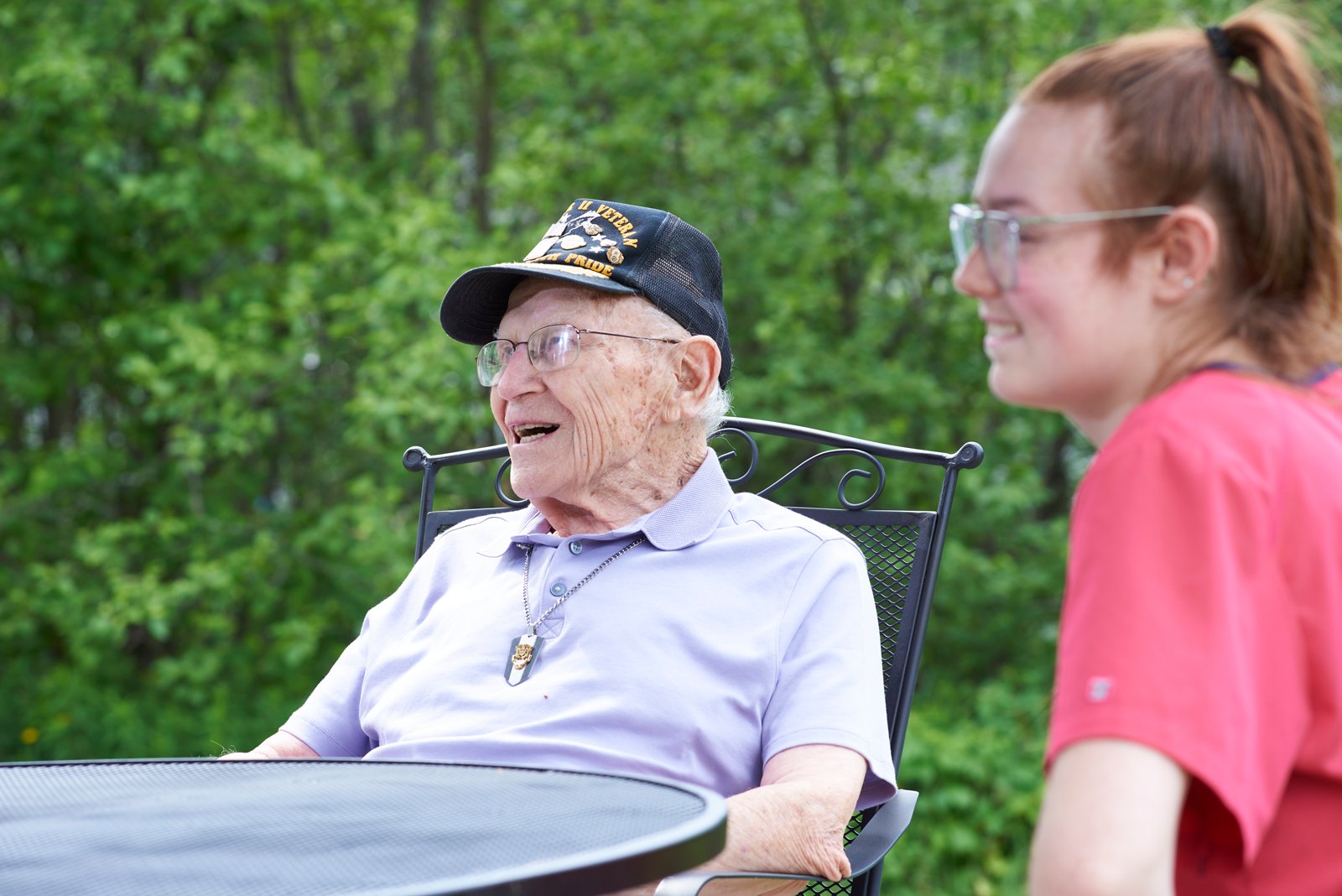friendship care smile outdoors patio employment