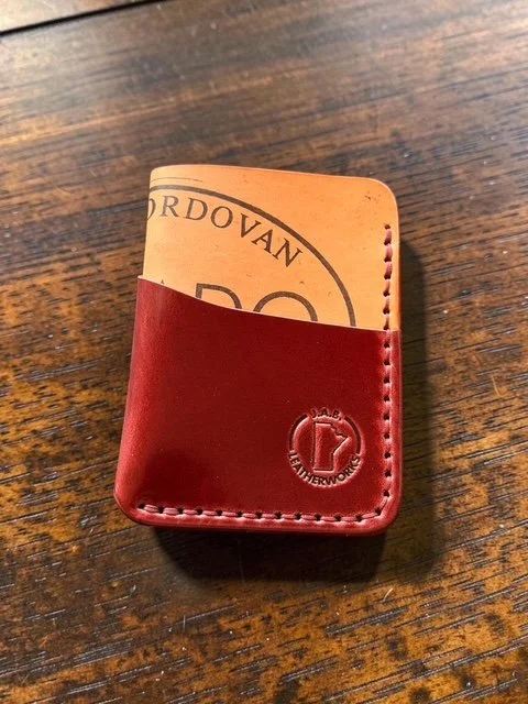 No. 71 — Rocado Shell Cordovan Vertical Card Holder — Handcrafted, One-of-One, Ready to Ship