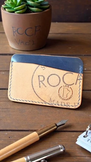 Handcrafted Shell Cordovan Horizontal Card Holder | Ready to Ship Gift