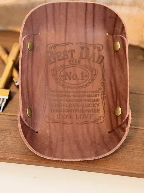 Custom Leather Valet Tray — Logo or Text | Corporate Gifts, Client Appreciation & Events