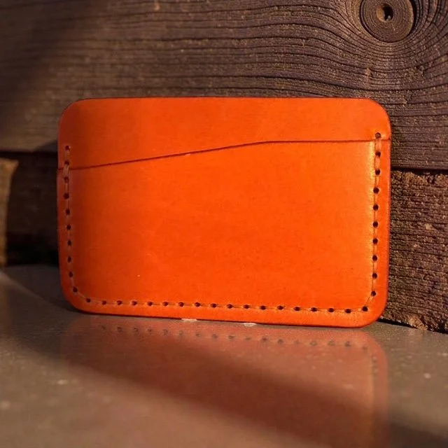 Custom Leather Card Holder, Handmade leather wallet, Minimalist Wallet, personalized gift