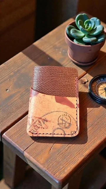 Handcrafted Vertical Shell Cordovan Card Holder | Ready to Ship