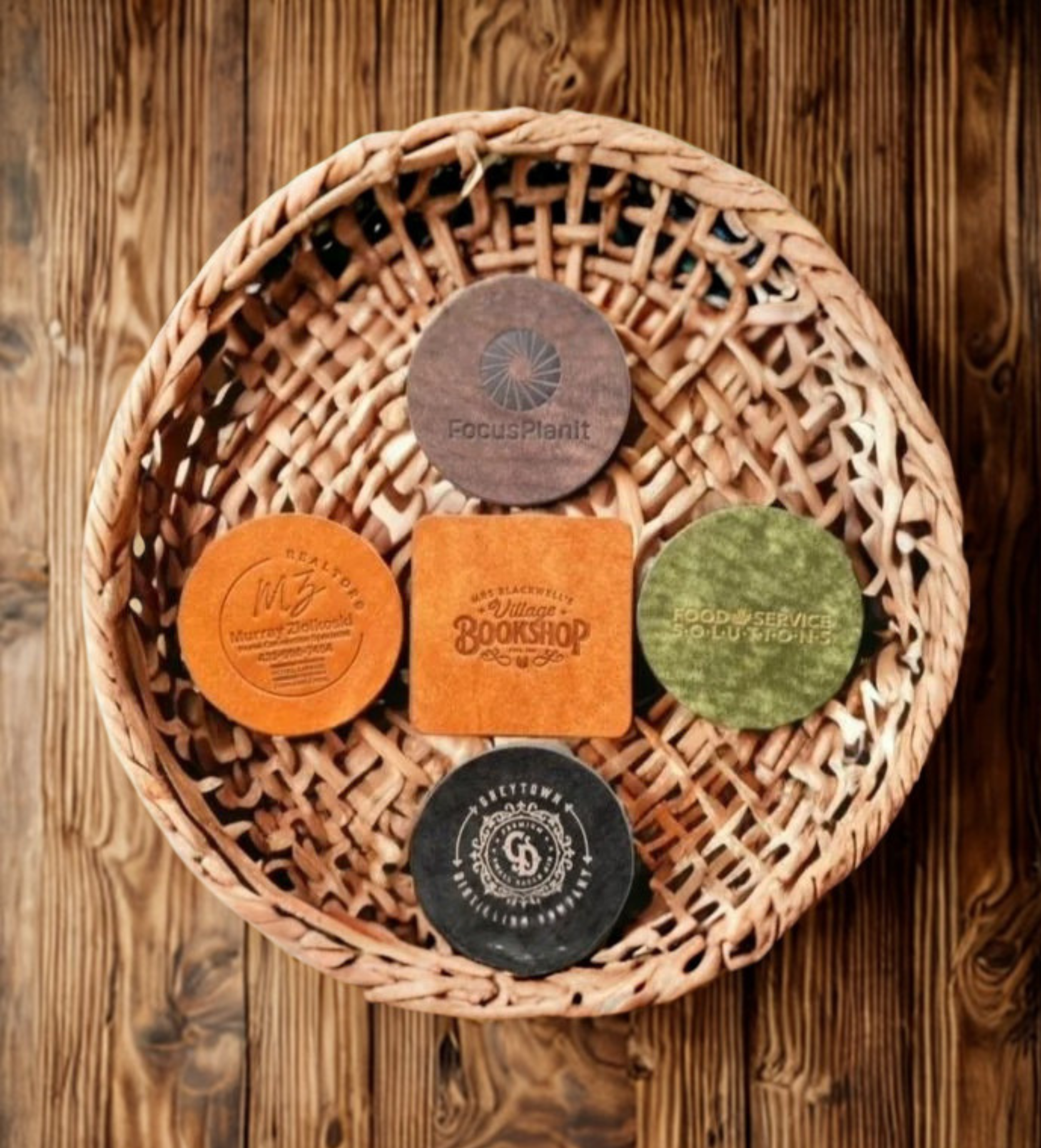 Basket of leather coasters.png
