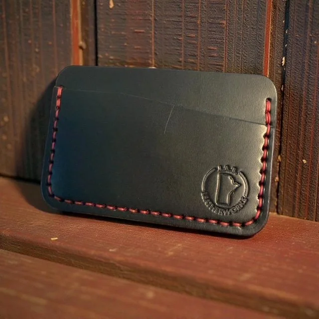 Custom Leather Card Holder, Handmade leather wallet, Minimalist Wallet, personalized gift