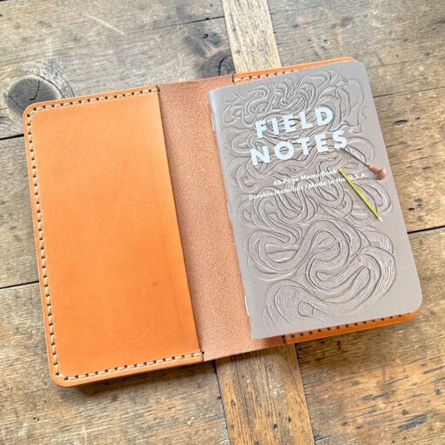 Full-grain leather Field Notes folio