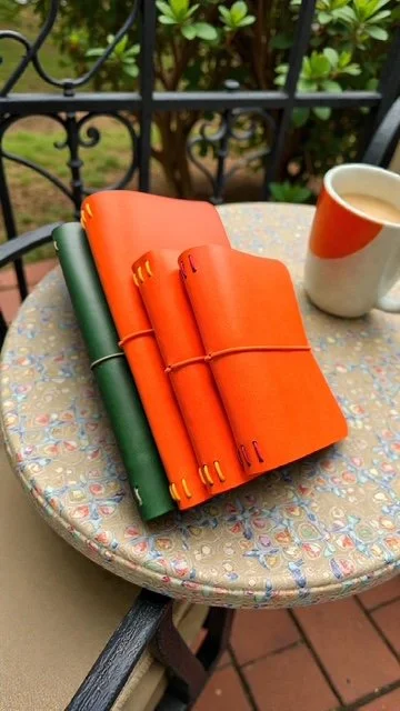 A5 leather traveler’s notebook cover handmade