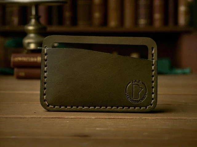 Custom Leather Card Holder, Handmade leather wallet, Minimalist