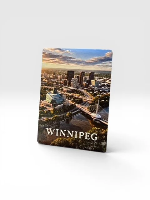 Custom 3D Printed Photo Magnet Winnipeg City Landscape for Personalized Keepsake Gift