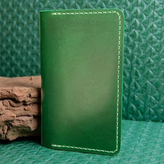 Full Grain Leather Field Notes Folio | Notebook Cover with Card Pockets | J.A.B. Leatherworks
