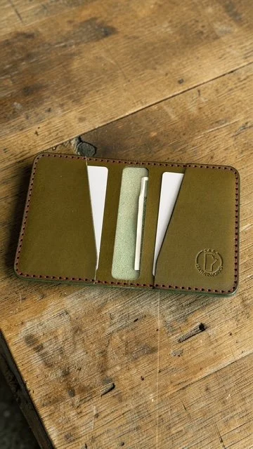 Full Grain Leather Bifold Wallet — Handcrafted 5 Pocket | J.A.B. Leatherworks