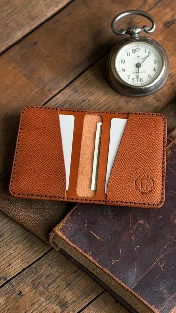 Full Grain Leather Bifold Wallet — Handcrafted 5 Pocket | J.A.B. Leatherworks