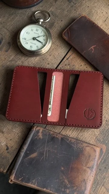 Full Grain Leather Bifold Wallet — Handcrafted 5 Pocket | J.A.B. Leatherworks